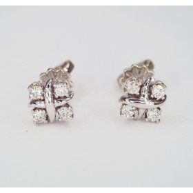 Сережки из белого золота 585* с бриллиантами